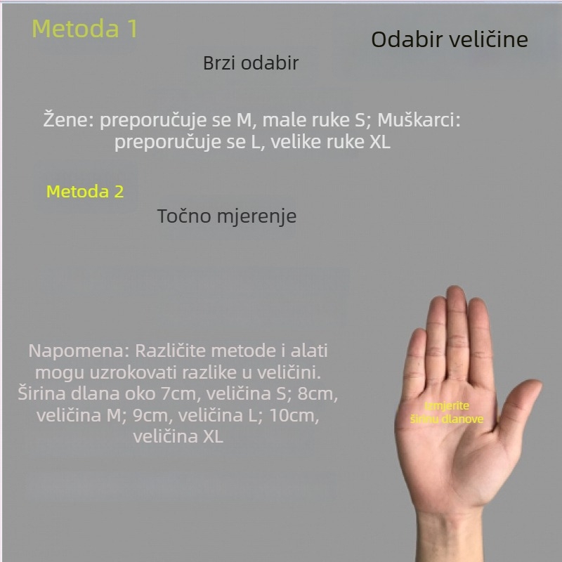 Jednokratne rukavice - plastičan materijal; debljina ≤0.05 mm; jedne boje uzorak; moguć otisak logotipa; 100 komada