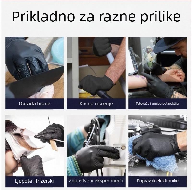 Jednokratne nitril rukavice za kozmetičke salone i masažu, 220 g, pogodne za produženje trepavica, manikuru i tetoviranje