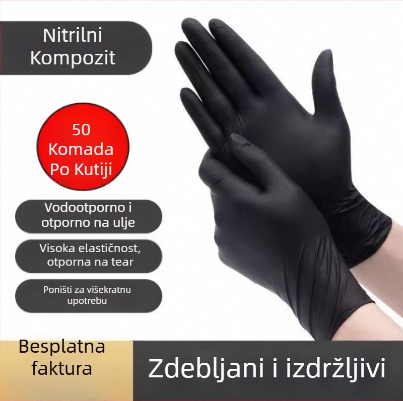 Jednokratne nitril rukavice za kozmetičke salone i masažu, 220 g, pogodne za produženje trepavica, manikuru i tetoviranje