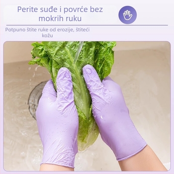 Nitril rukavice za hranu, kuhinjsko pranje posuđa, debele, jednobojne, jednokratne