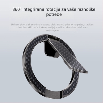 Metalni držač za telefon s magnetskim pričvršćivanjem, ultra-tanki sklopivi dizajn, protiv podrhtavanja, stolni za uredske potrebe