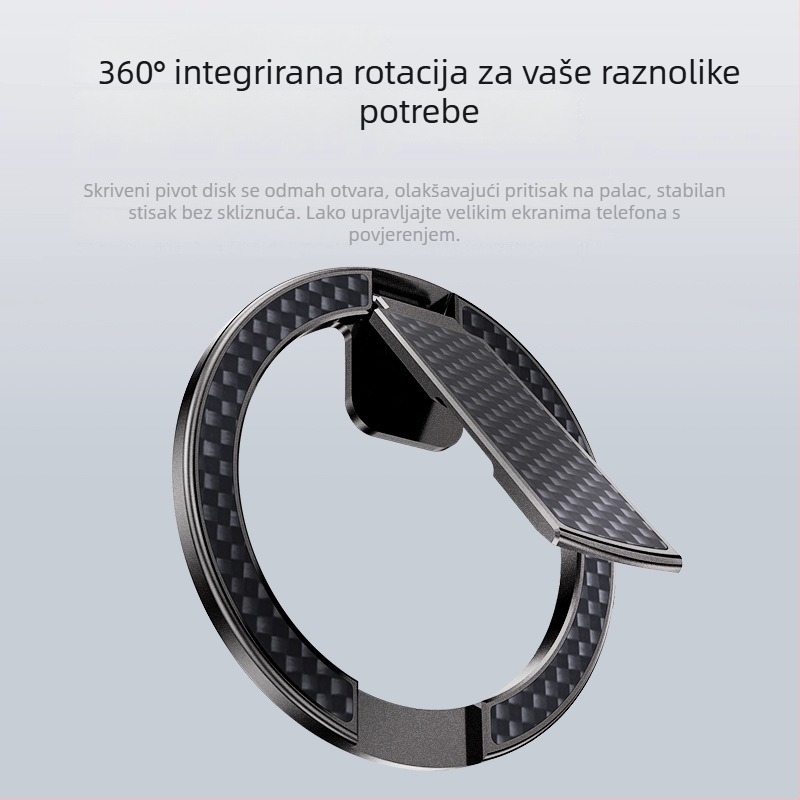 Metalni držač za telefon s magnetskim pričvršćivanjem, ultra-tanki sklopivi dizajn, protiv podrhtavanja, stolni za uredske potrebe