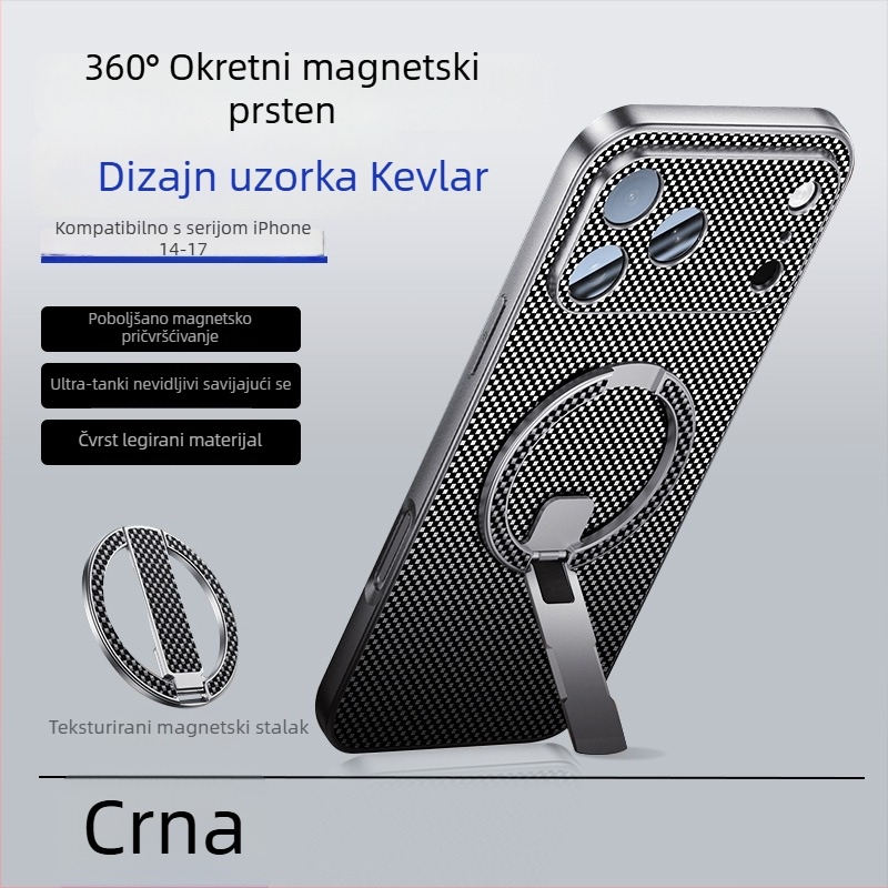 Metalni držač za telefon s magnetskim pričvršćivanjem, ultra-tanki sklopivi dizajn, protiv podrhtavanja, stolni za uredske potrebe
