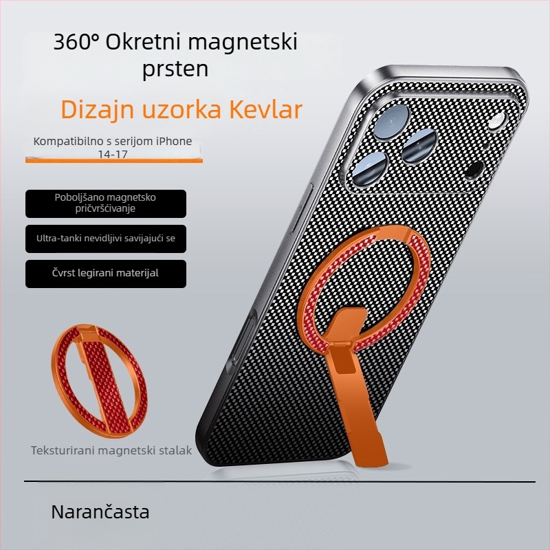 Metalni držač za telefon s magnetskim pričvršćivanjem, ultra-tanki sklopivi dizajn, protiv podrhtavanja, stolni za uredske potrebe