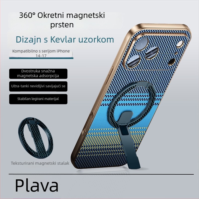Metalni držač za telefon s magnetskim pričvršćivanjem, ultra-tanki sklopivi dizajn, protiv podrhtavanja, stolni za uredske potrebe