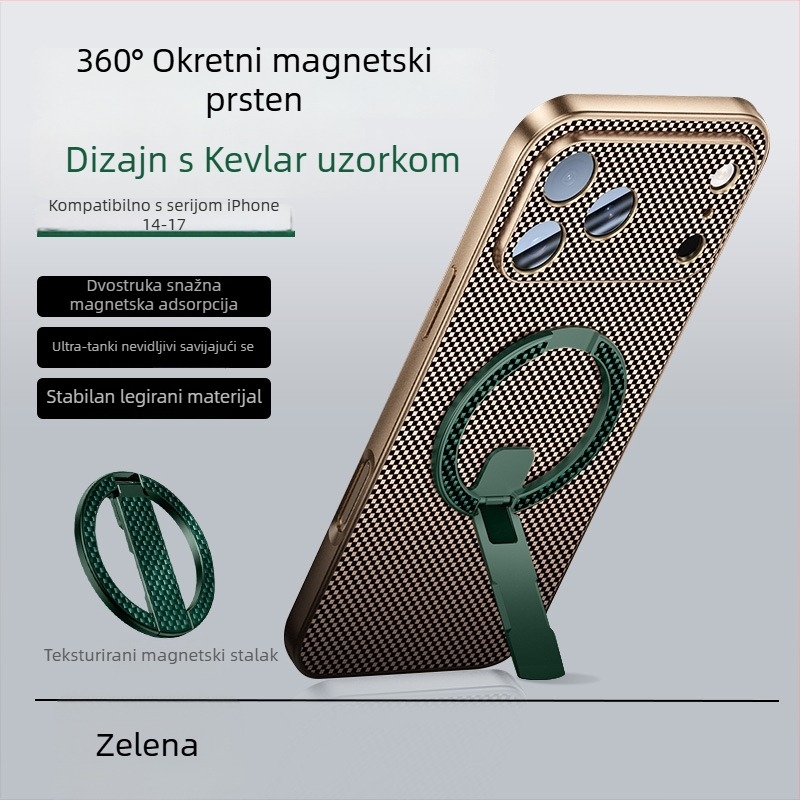 Metalni držač za telefon s magnetskim pričvršćivanjem, ultra-tanki sklopivi dizajn, protiv podrhtavanja, stolni za uredske potrebe