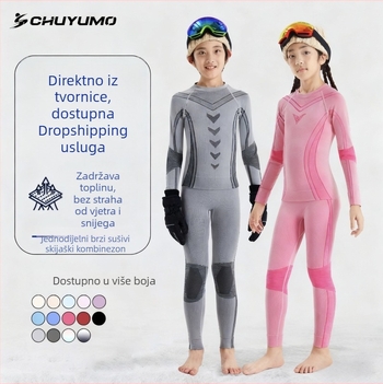 Dječji set brzog sušenja za skijanje, najlon materijal, unisex, za zimu, proljeće i jesen