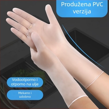 Jednokratne PVC produžene rukavice za šamponiranje, masažu leđa, terapiju tijela i stopala; vodootporne i otporne na ulje