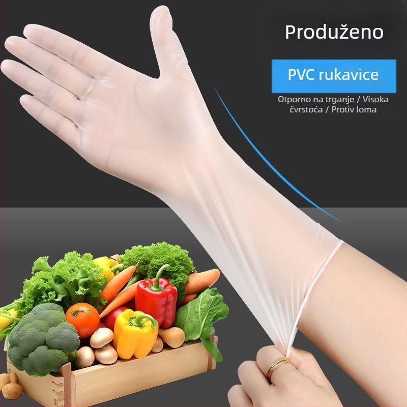Jednokratne PVC produžene rukavice za šamponiranje, masažu leđa, terapiju tijela i stopala; vodootporne i otporne na ulje