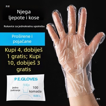 Debljane jednokratne rukavice za frizerske salone – materijal od svile cvijeta, uzorak 69850, za salone, biorazgradivo