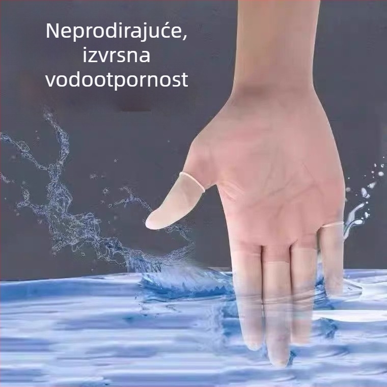 Jednokratni latex zaštitnici za prste s mat završnom obradom, zaštita vrha prsta, hidratacija, vodootporno