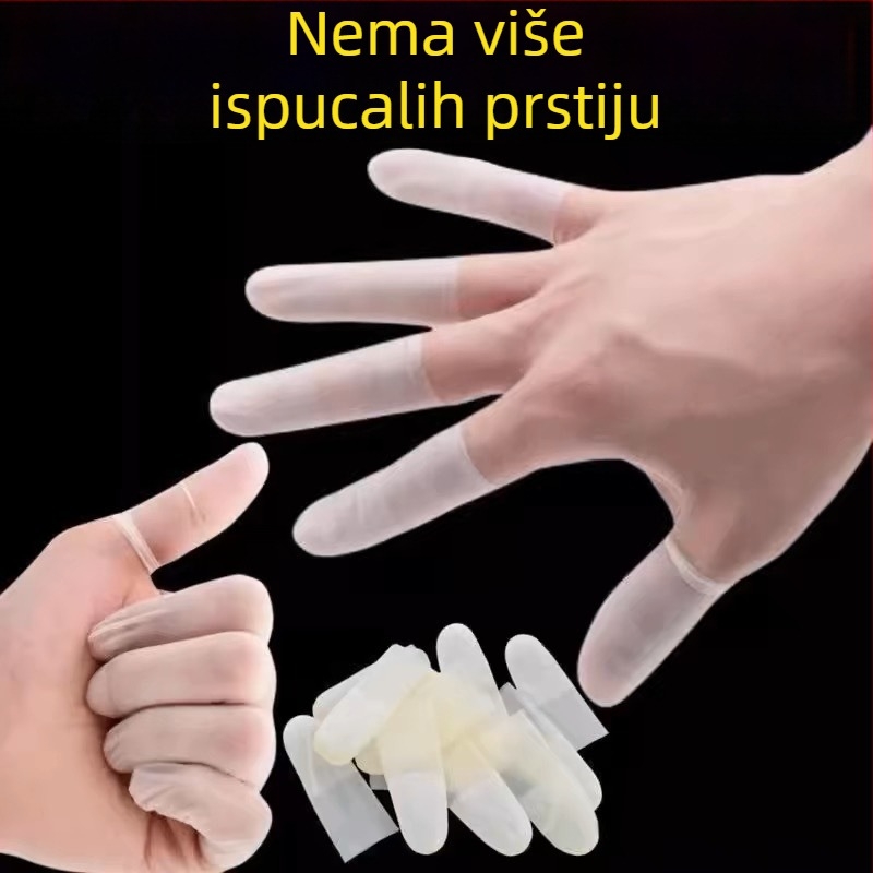 Jednokratni latex zaštitnici za prste s mat završnom obradom, zaštita vrha prsta, hidratacija, vodootporno