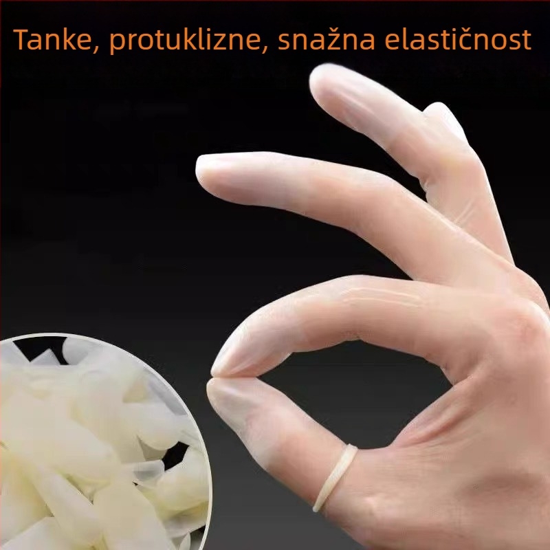 Jednokratni latex zaštitnici za prste s mat završnom obradom, zaštita vrha prsta, hidratacija, vodootporno