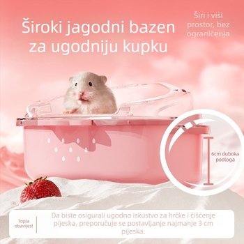 Hamster posuda za kupanje i toaletu – plastika, dvostruka uporaba, Bucatstate/Bucatstar