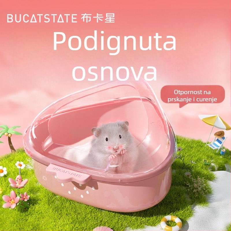 Hamster posuda za kupanje i toaletu – plastika, dvostruka uporaba, Bucatstate/Bucatstar