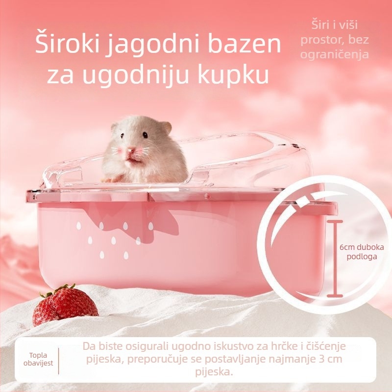 Hamster posuda za kupanje i toaletu – plastika, dvostruka uporaba, Bucatstate/Bucatstar