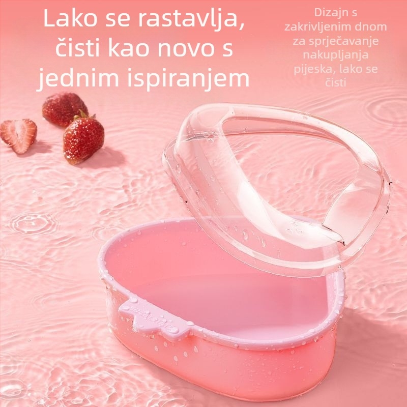 Hamster posuda za kupanje i toaletu – plastika, dvostruka uporaba, Bucatstate/Bucatstar