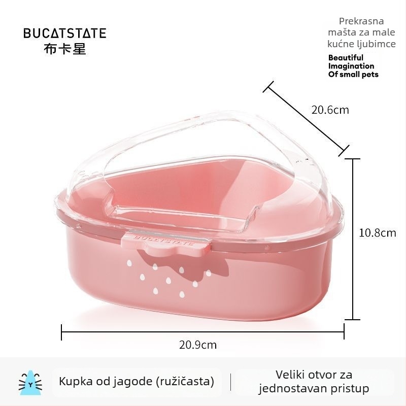 Hamster posuda za kupanje i toaletu – plastika, dvostruka uporaba, Bucatstate/Bucatstar