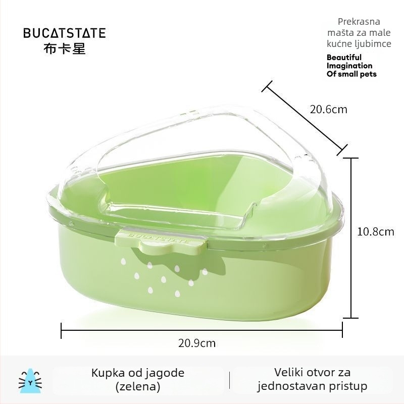 Hamster posuda za kupanje i toaletu – plastika, dvostruka uporaba, Bucatstate/Bucatstar