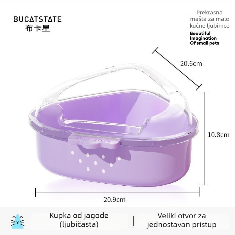 Hamster posuda za kupanje i toaletu – plastika, dvostruka uporaba, Bucatstate/Bucatstar