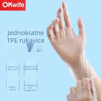 Good Daughter-in-Law jednokratne kuhinjske rukavice, latex-TPE, hrana-klase, otporne na habanje, prozirne, 100 kom