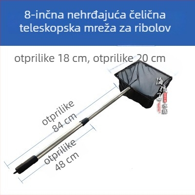 Mreža za akvarij iz nehrđajućeg čelika, razvlačna, marka Fuxiang, za zlatne ribe, težina 0.4
