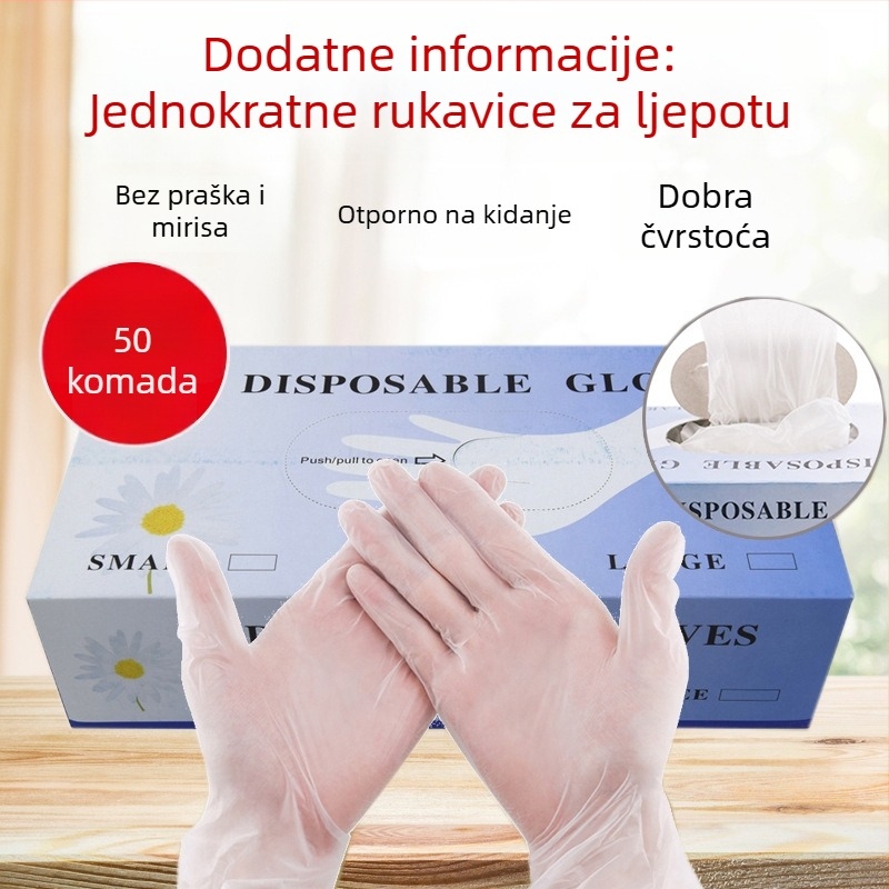 Jednokratne PVC rukavice za kozmetičku industriju, tetoviranje i vezenje