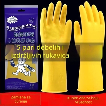 Jednokratne nitrilne debele rukavice za pranje posuđa i rublja – vodootporne, otporne na habanje, unisex kućne rukavice