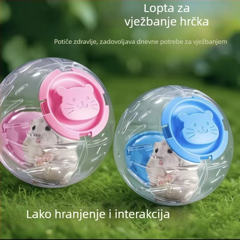 Hamster Running Ball Toy – prozirna plastična kugla za sprječavanje gubitka (Materijal: Plastika; Značka: Druga; Kategorija: Hrana za kućne ljubimce; Uvoz: Ne)