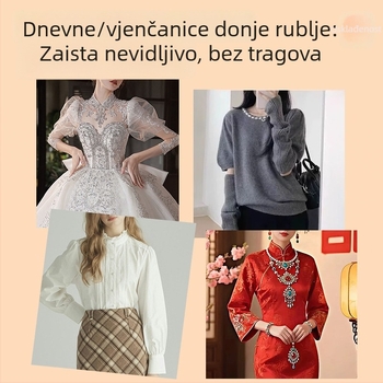 Damski termalni osnovni sloj od najlona – gornji dio s U izrezom, rukav 3/4, hlače do dužine 3/4; brzo se suši, prozračan, toplina