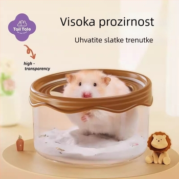 Prozirna plastična posuda za kupanje hamstera, dvostruka namjena – kupanje i WC, podrijetlo: Kina, marka: Drugo