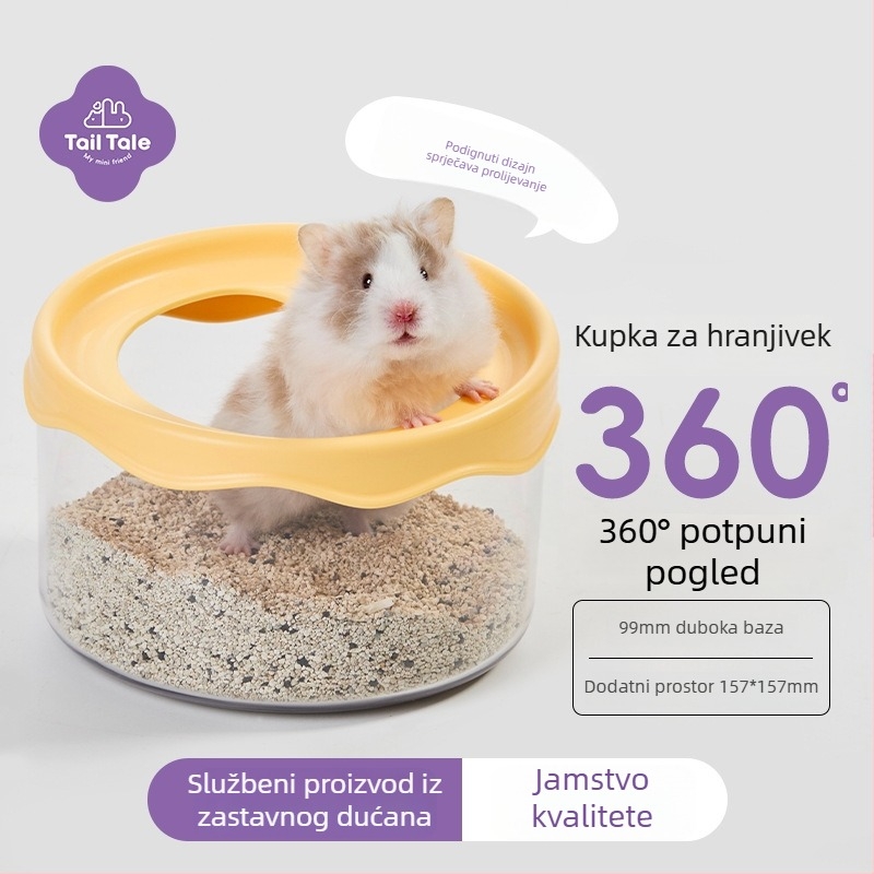 Prozirna plastična posuda za kupanje hamstera, dvostruka namjena – kupanje i WC, podrijetlo: Kina, marka: Drugo