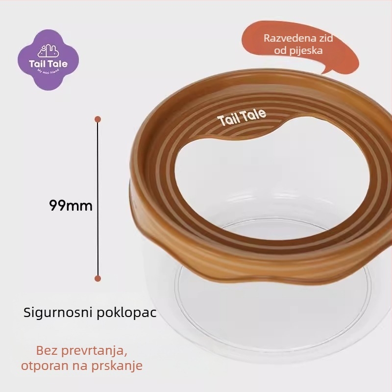 Prozirna plastična posuda za kupanje hamstera, dvostruka namjena – kupanje i WC, podrijetlo: Kina, marka: Drugo