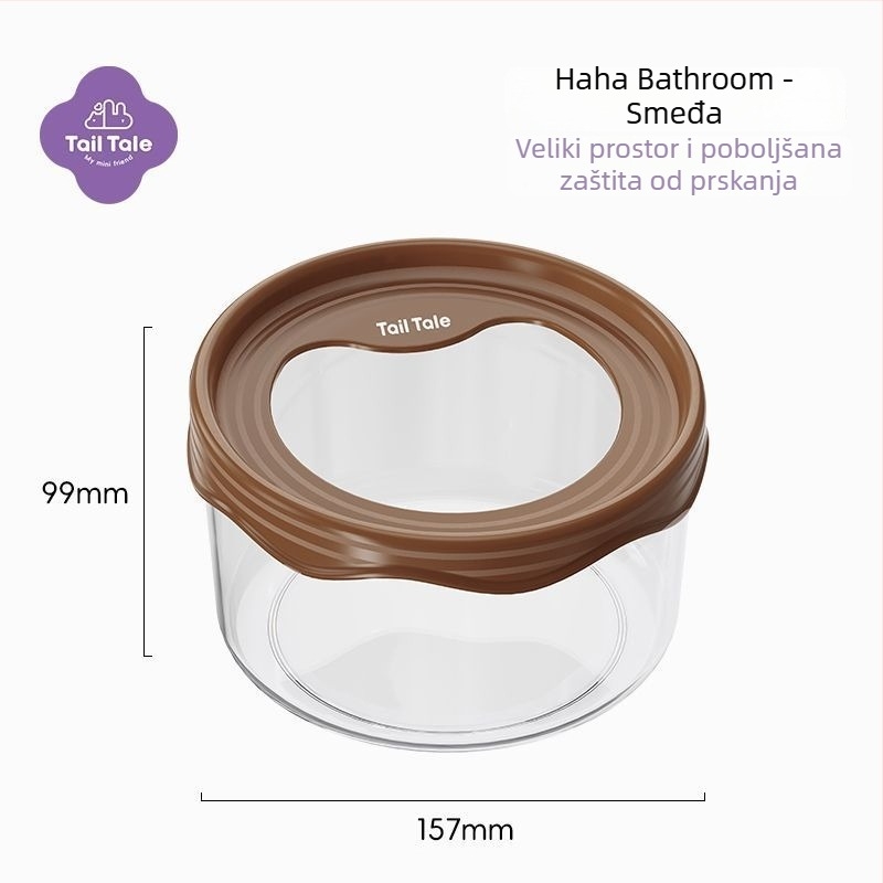 Prozirna plastična posuda za kupanje hamstera, dvostruka namjena – kupanje i WC, podrijetlo: Kina, marka: Drugo