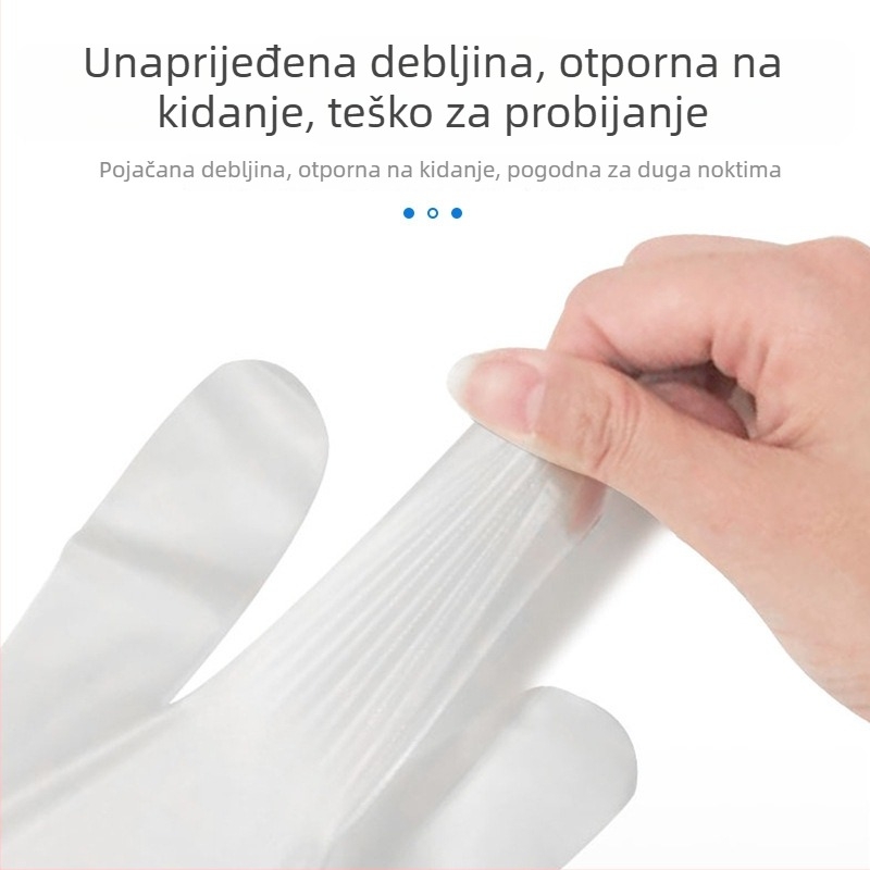 INTCO Medical Jednokratne TPE rukavice – kvalitete za hranu, prozirne, debele i izdržljive