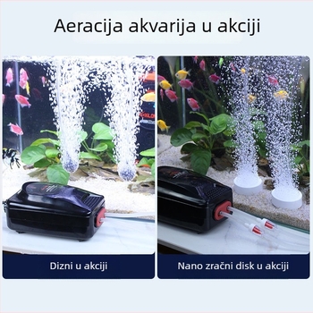 Akvariumski oksigenator, izuzetno tih, za kućnu upotrebu