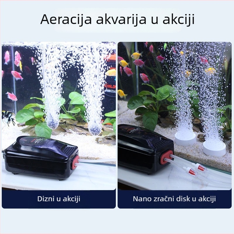 Akvariumski oksigenator, izuzetno tih, za kućnu upotrebu