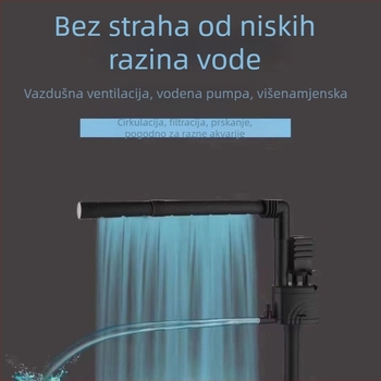 Tri u jedan potopna pumpa za akvarij s gornjim filtrom, ugrađena pumpa za oksigenaciju i cirkulaciju, tih rad