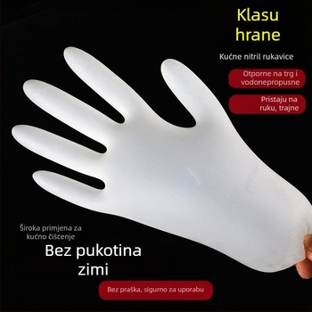Jednokratne nitril rukavice, produžene za kuhinju i catering, vodootporne, opća debljina, pakiranje 2 komada