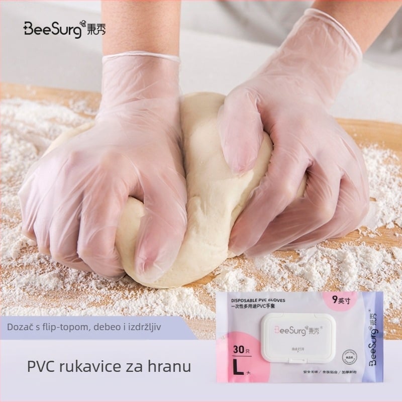 Jednokratne PVC rukavice, prehrambene kvalitete, kuhinjska upotreba, pojedinačno pakirane