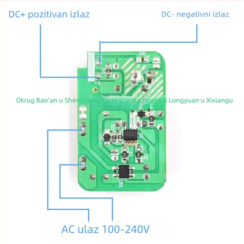 DC 5V 2A napajajući modul s bočnim priključkom i kontaktom — napajanje sprekidačem