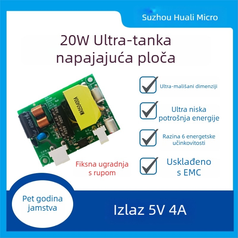 Gorgeous micro Ultra-tanki 20W AC-DC napojni modul, 5V 4A
