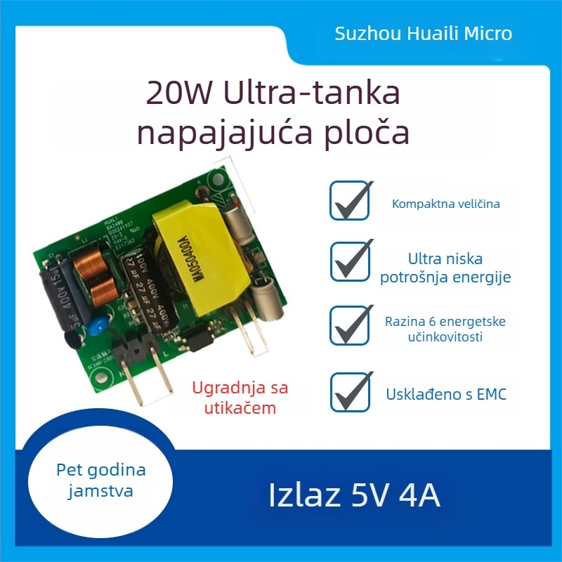 Gorgeous micro Ultra-tanki 20W AC-DC napojni modul, 5V 4A