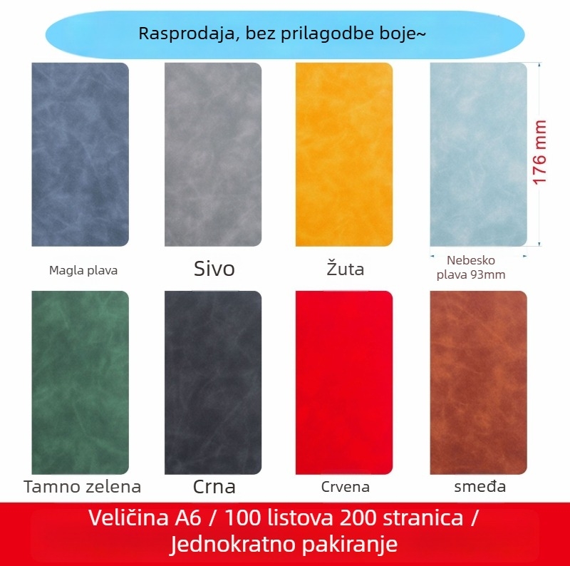 Bilježnica Chenxin, korice od imitacijske kože, šivano uvezivanje, Dowling papir, 100–200 stranica