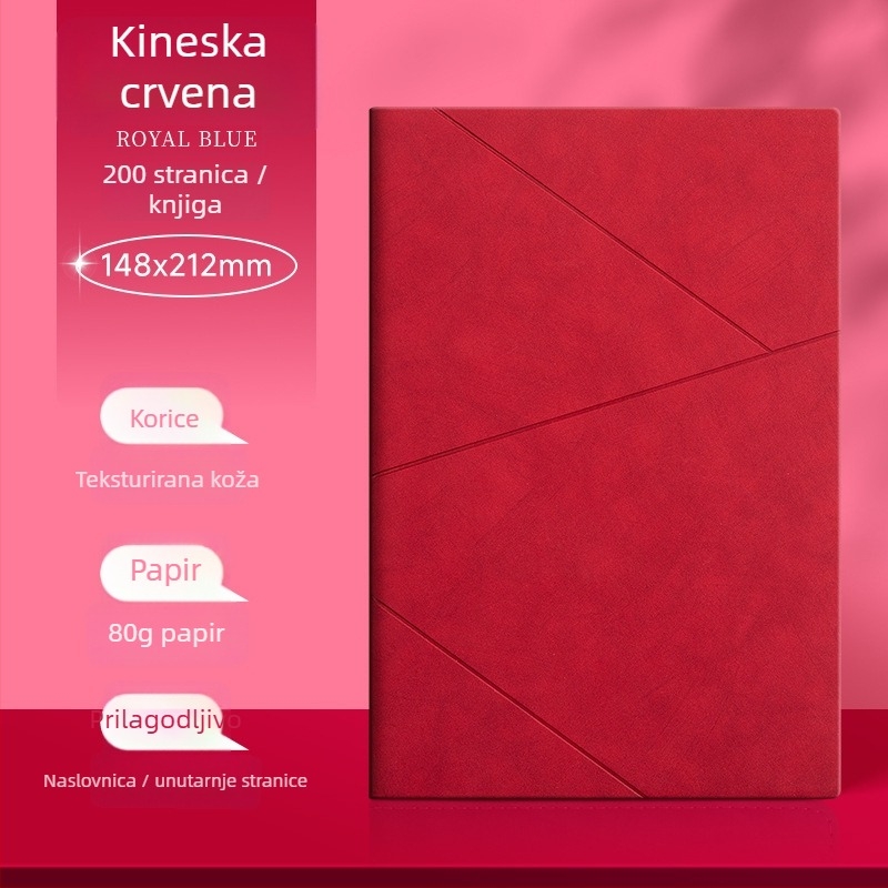 Bilježnica Chenxin, korice od imitacijske kože, šivano uvezivanje, Dowling papir, 100–200 stranica