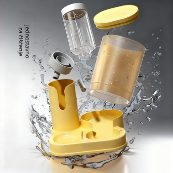 Dvoslojna zdjela za vodu i hranilica za hrčke s automatskim doziranjem, PP materijal