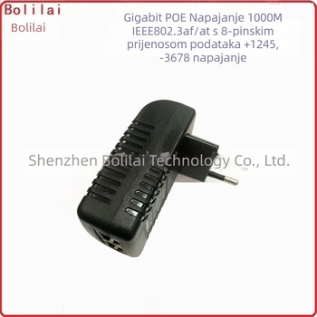 PoE napajanje s prekidačem za bežični AP i mrežni most, 48V 0.5A, 24W, Direct-Plug, 80% učinkovitost