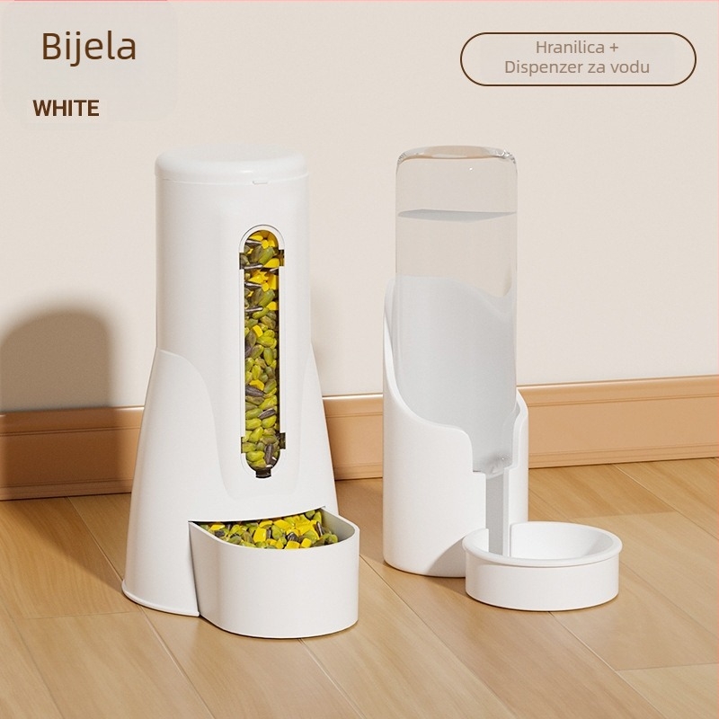 Automatska hranilica i fontana za piće za hrčke, 2-u-1 dodatak za kućne ljubimce, materijal PP+PET, marka Flower Season