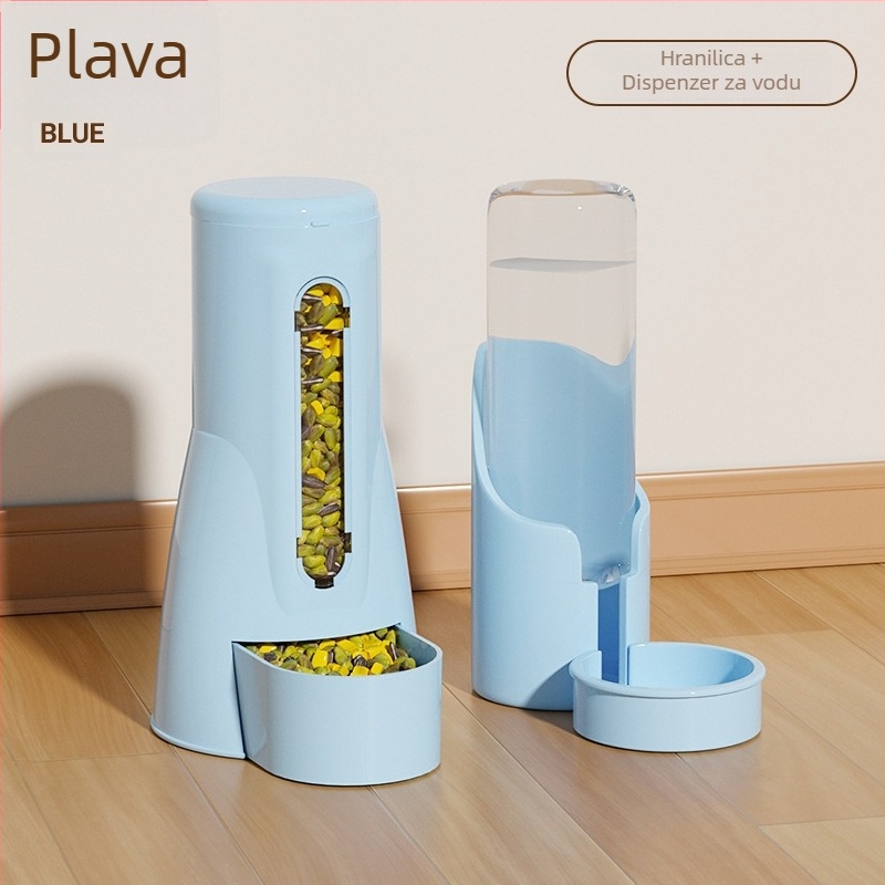 Automatska hranilica i fontana za piće za hrčke, 2-u-1 dodatak za kućne ljubimce, materijal PP+PET, marka Flower Season