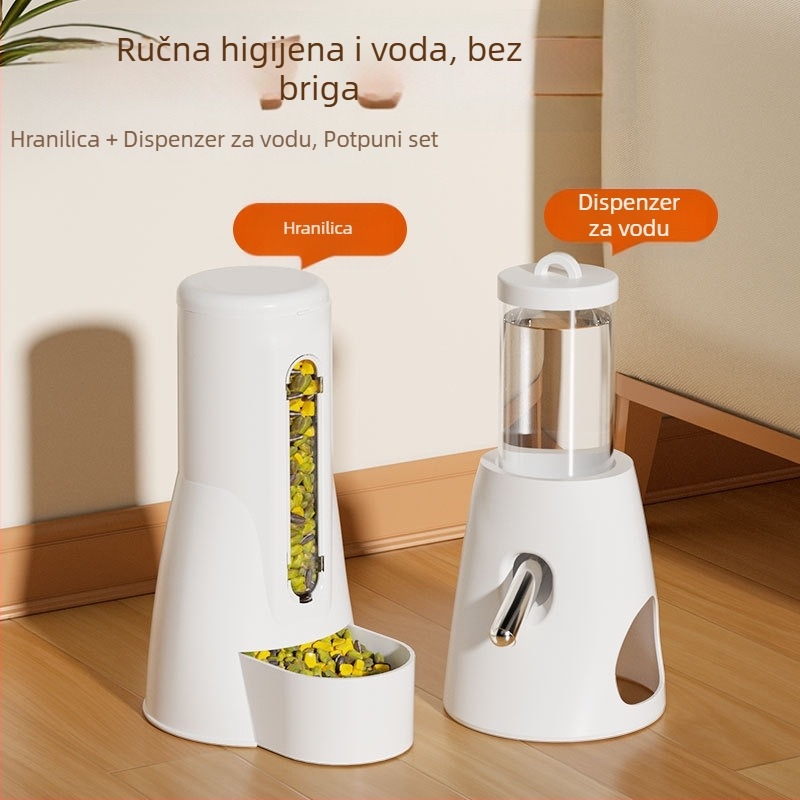 Automatska hranilica i fontana za piće za hrčke, 2-u-1 dodatak za kućne ljubimce, materijal PP+PET, marka Flower Season